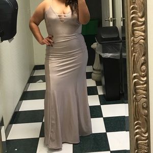 Long formal silk dress